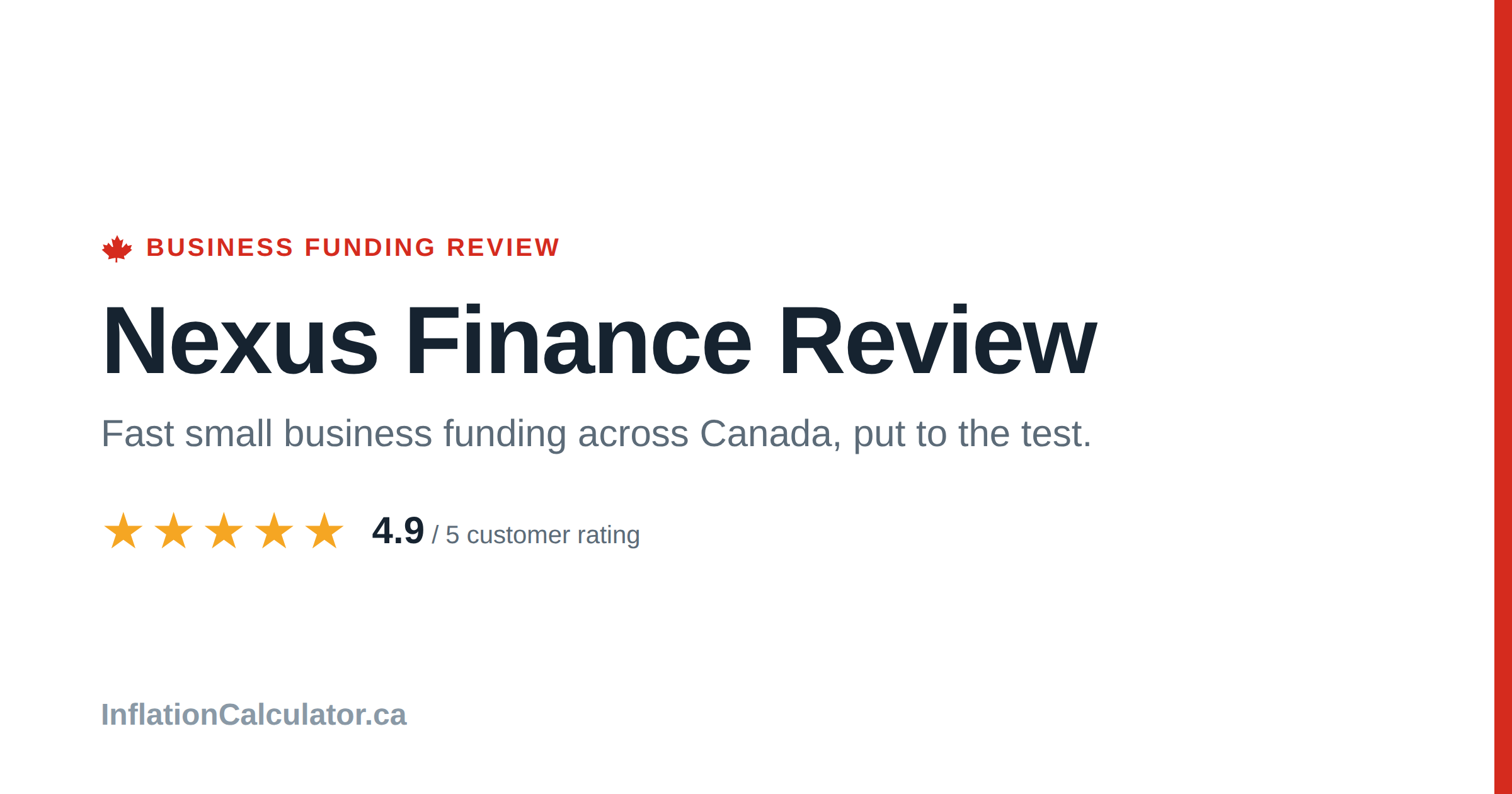 Nexus Finance review, Canadian small business funding